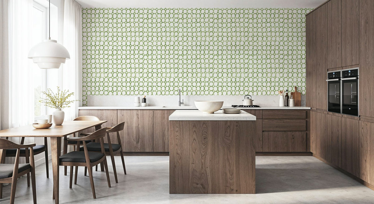 Mixed Forest Circles Mural Wallpaper - room preview 02