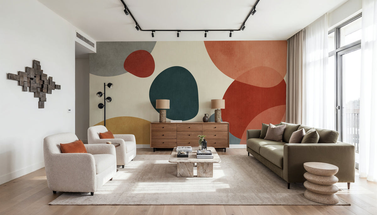 Shapes & Forms Mural Wallpaper - room preview 02