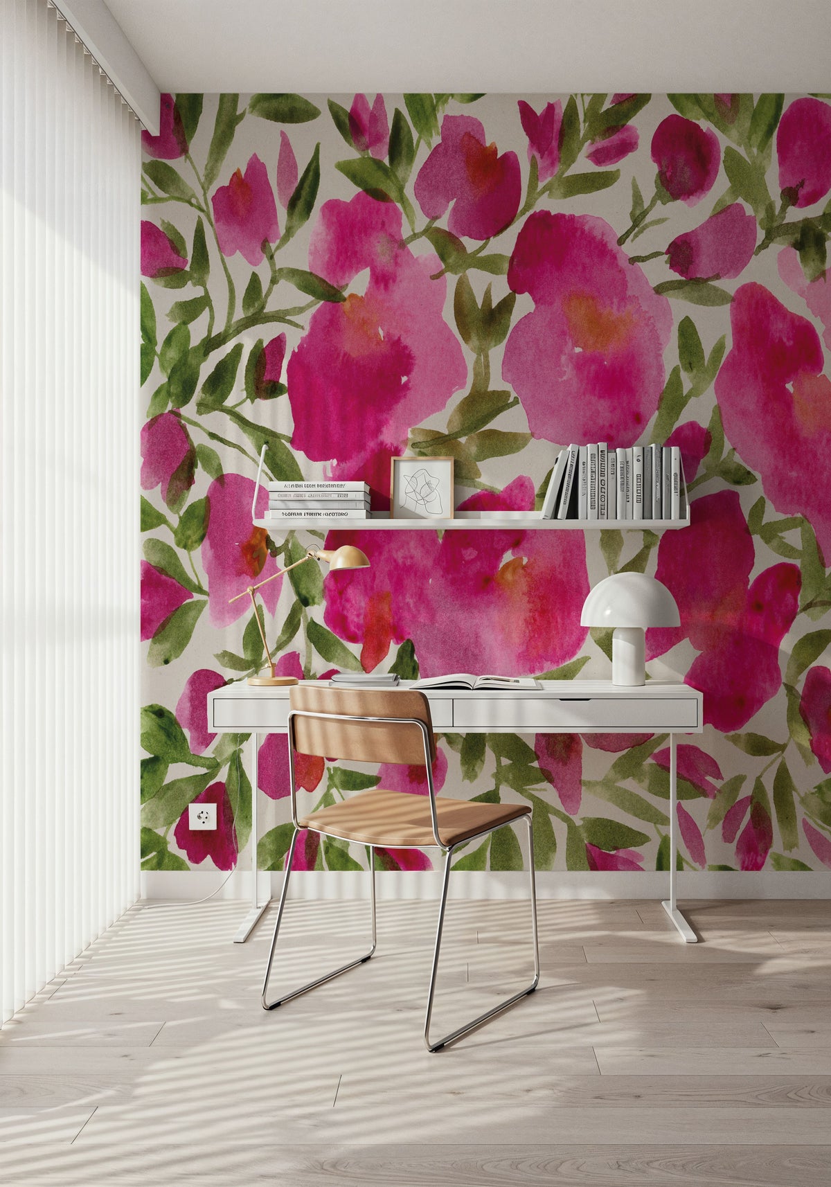Rose Blooms Mural Wallpaper - room preview 02