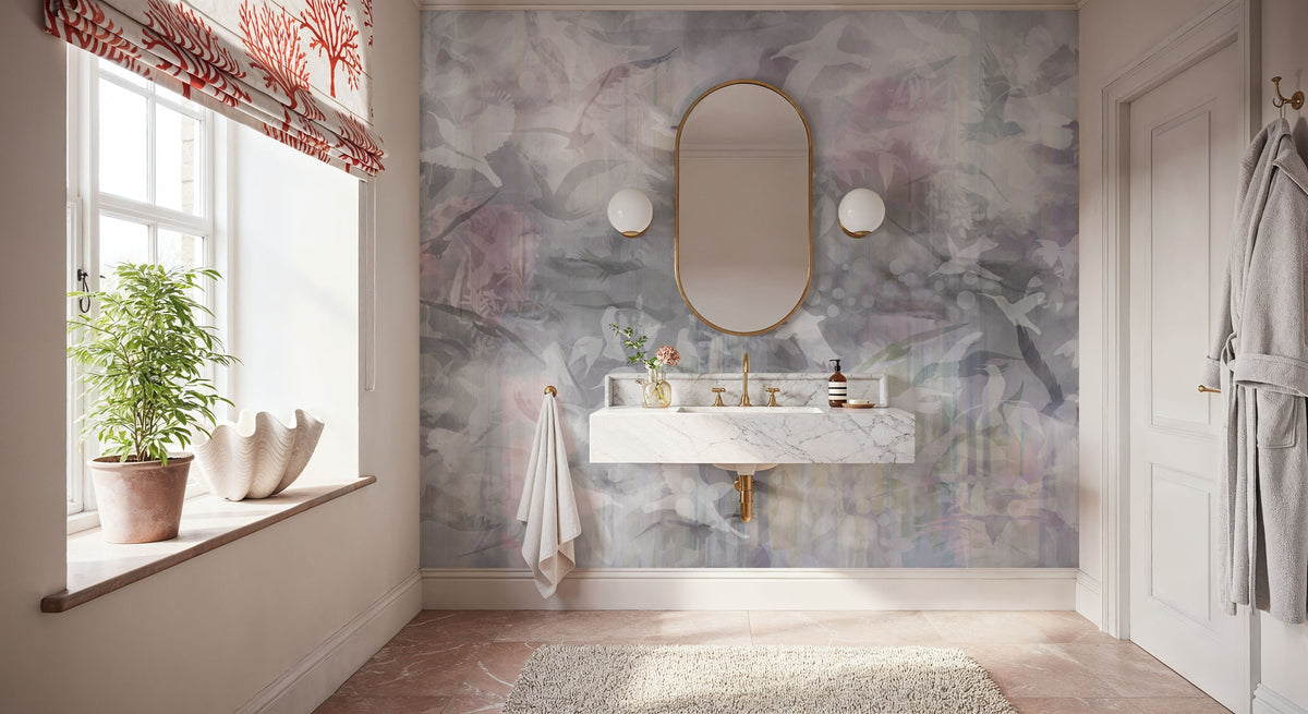 Birds of Freedom Cold Mural Wallpaper - room preview 02