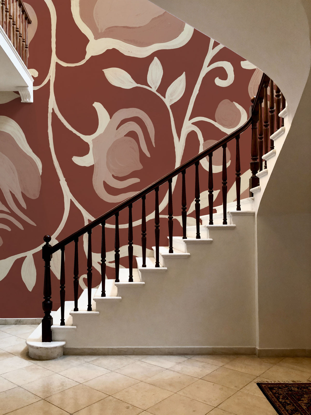 Illuminated Floral I Mural Wallpaper - room preview 02