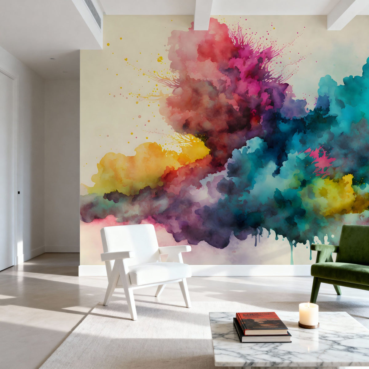 Rainbow of Emotions Mural Wallpaper - room preview 02