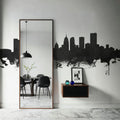 Oklahoma City Skyline Black & White Mural Wallpaper - room preview 02