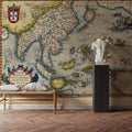 Old Map of Southeast Asia, 1570 Mural Wallpaper - room preview 02