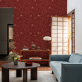 Hidden Peonies, Pink on Brick Mural Wallpaper - room preview 02