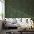 Mottled Linen Effect, Pine Mural Wallpaper - room preview 02