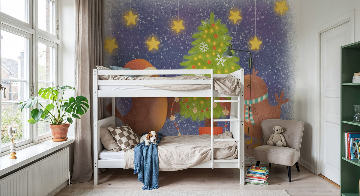 Crafty Birds Mural Wallpaper - room preview 02