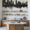Utrecht the Netherlands Skyline Black & White Mural Wallpaper - room preview 02