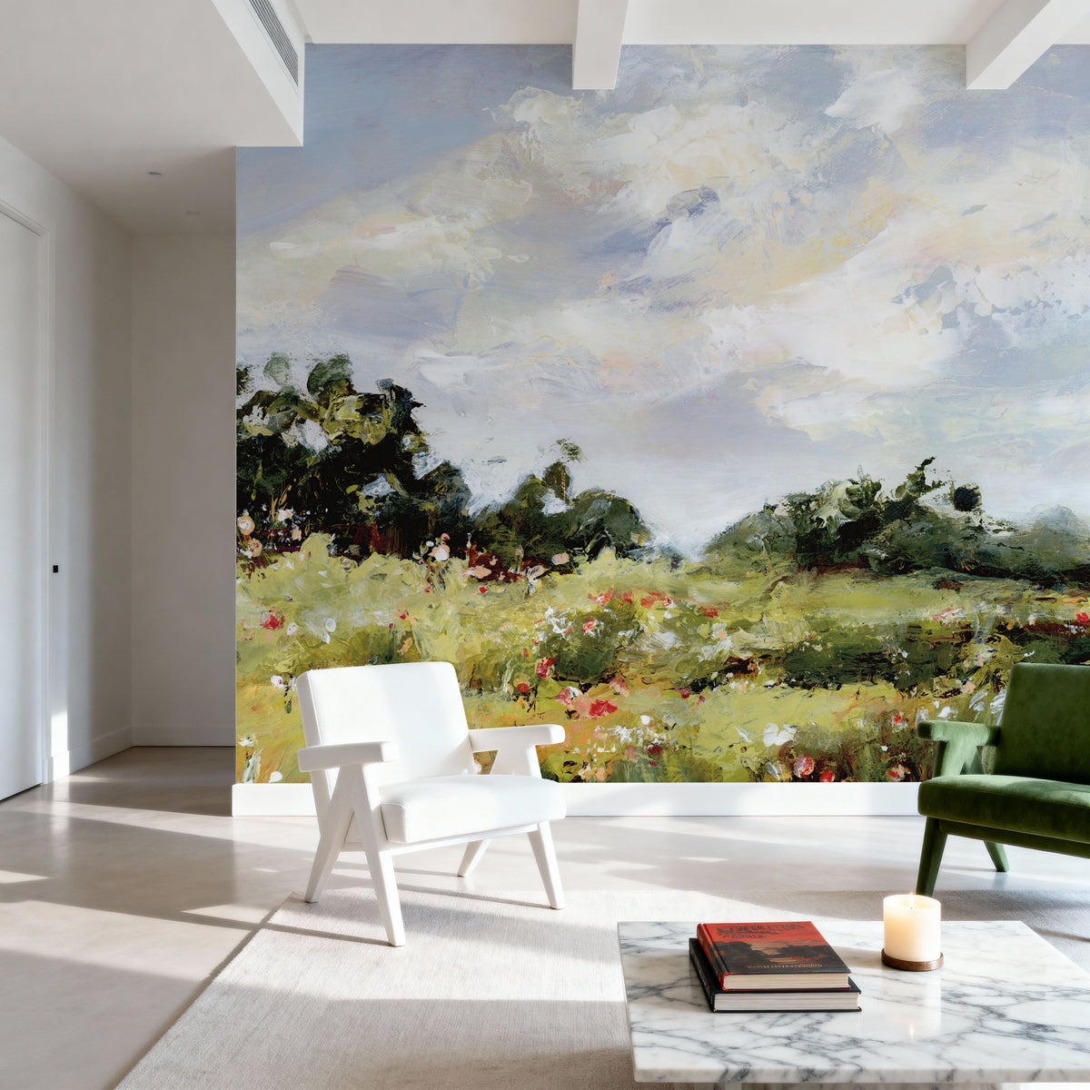 Wildflower Meadow Mural Wallpaper - room preview 02