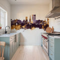 Maidstone England Skyline Purple & Gold Mural Wallpaper - room preview 02