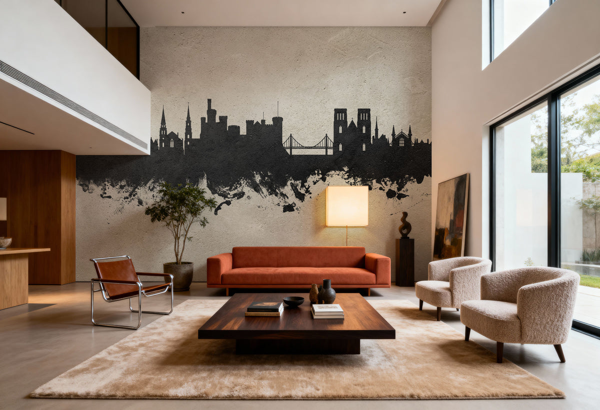 Inverness Scotland Skyline Concrete Mural Wallpaper - room preview 02