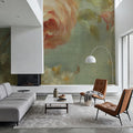 Rose on Sage Mural Wallpaper - room preview 02