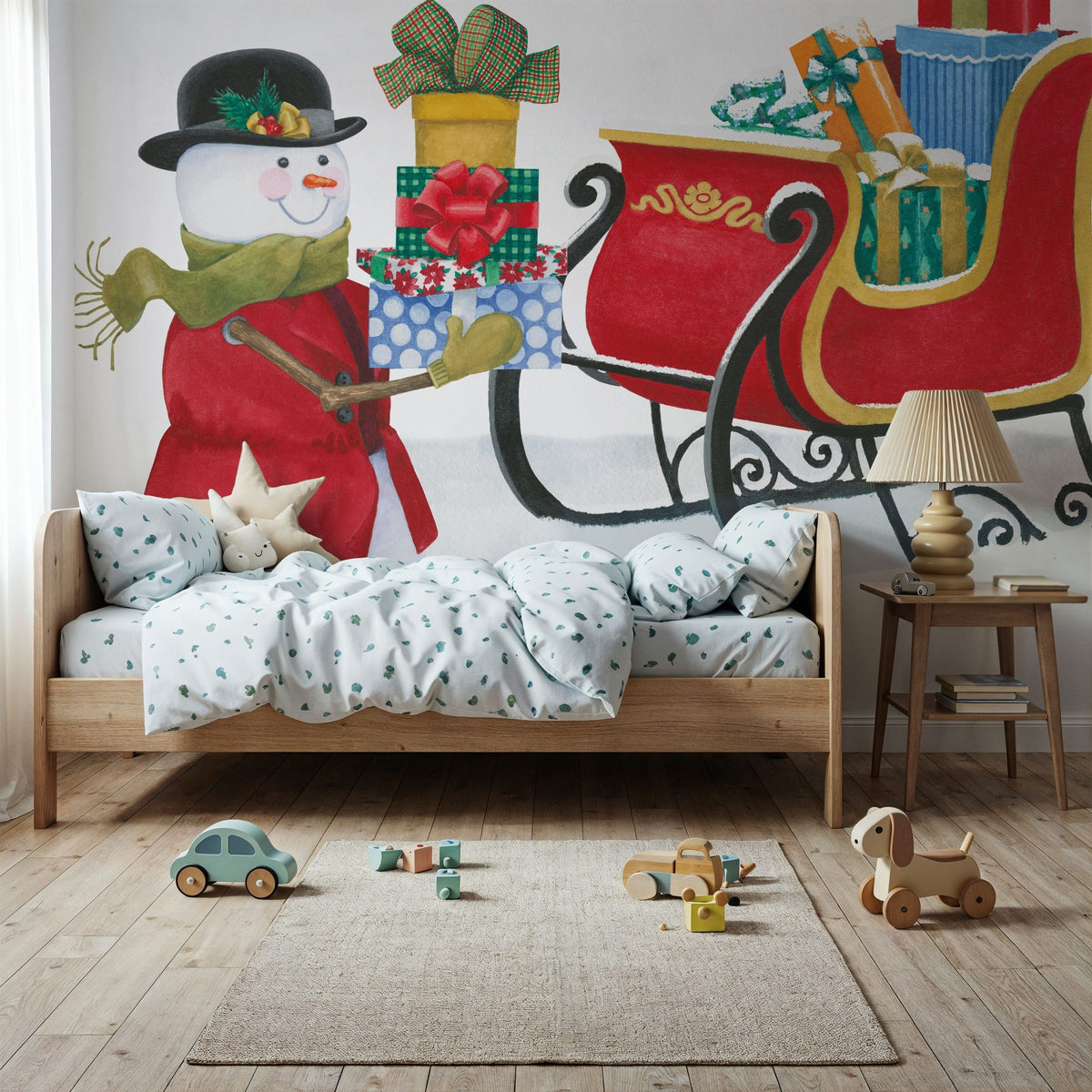 Main Street Christmas XI Mural Wallpaper - room preview 02
