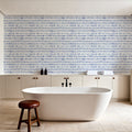 White Fish Lines Mural Wallpaper - room preview 02
