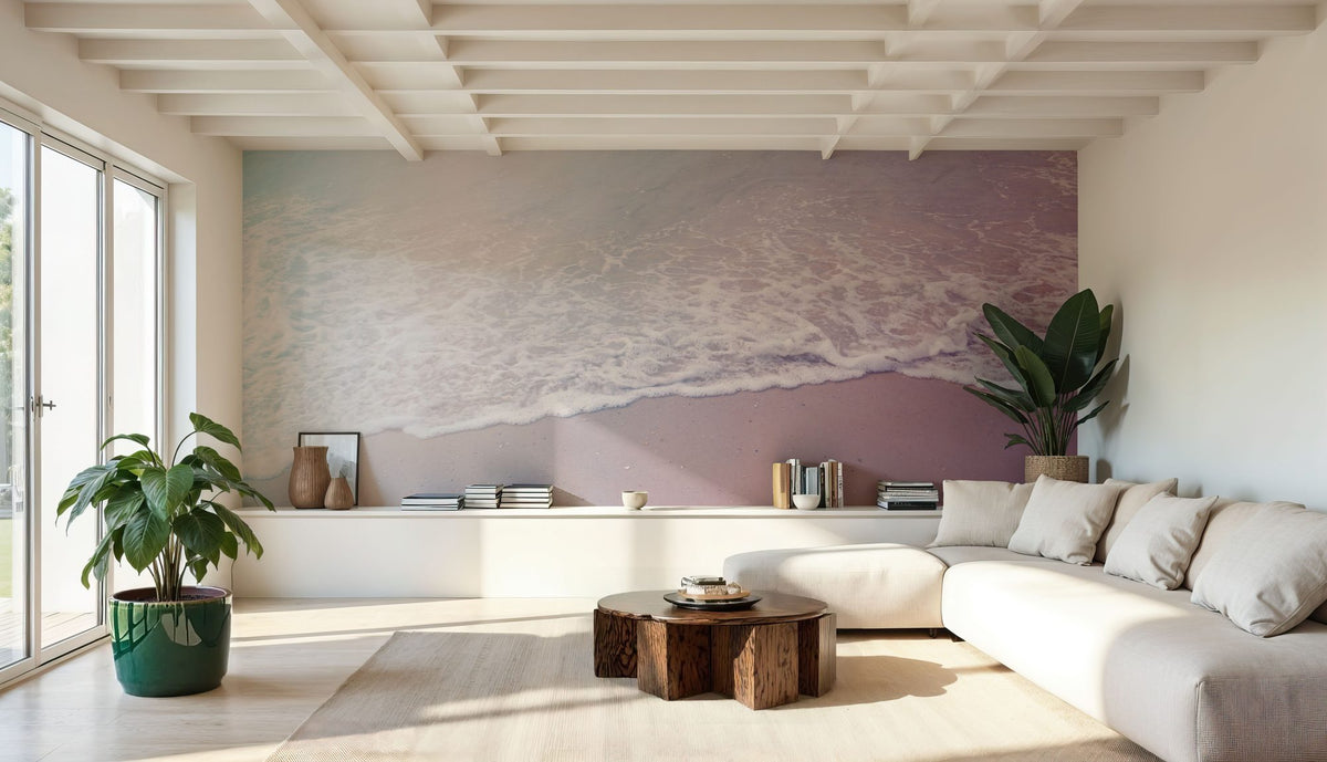 Pink Beach Mural Wallpaper - room preview 02