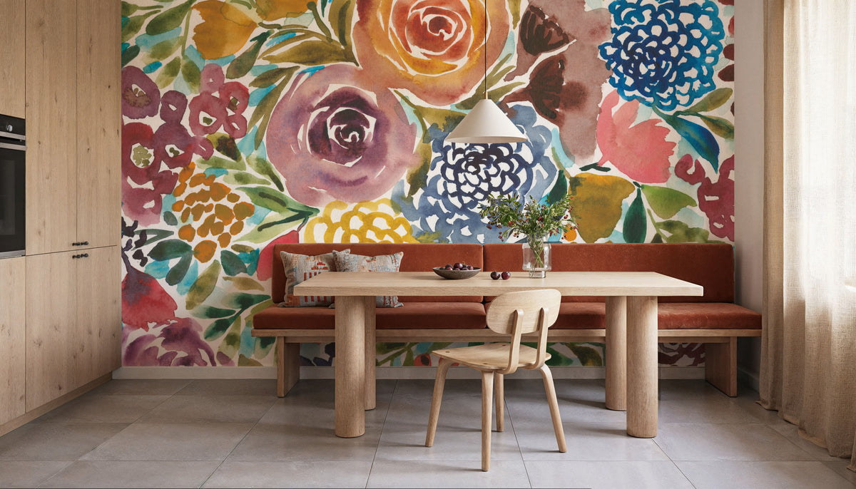 Floral Spray Mural Wallpaper - room preview 02
