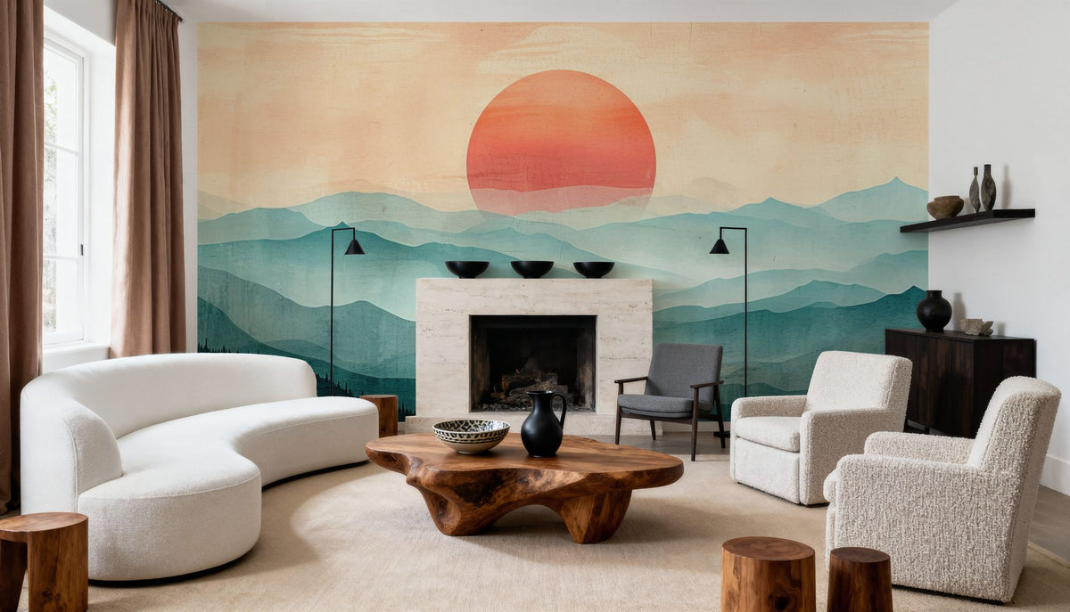 Mythical Mountains Mural Wallpaper - room preview 02