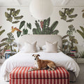 Parrots Jungle, Green Mural Wallpaper - room preview 02