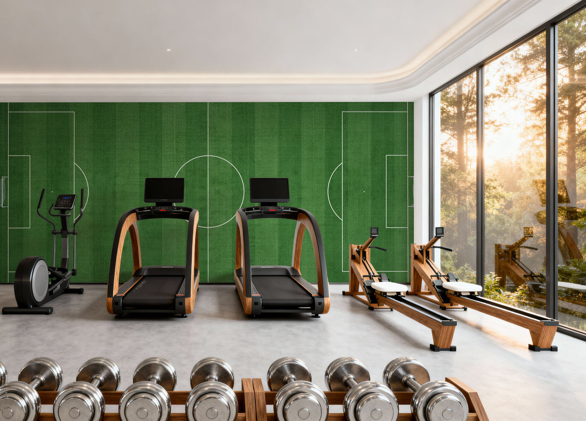 Stripe Pitch Mural Wallpaper - room preview 02