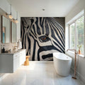 Zebra Face Mural Wallpaper - room preview 02