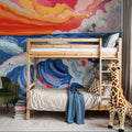 Waves Crashing with Sunset Mural Wallpaper - room preview 02