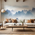 Mountain Landscape Brush Mural Wallpaper - room preview 02