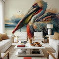 Sovereign Gaze of the Coastal Sentinel Mural Wallpaper - room preview 02