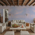 Mediterranean Pine Landscape, Periwinkle Mural Wallpaper - room preview 02