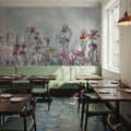 Iris Field Blueish Mural Wallpaper - room preview 02