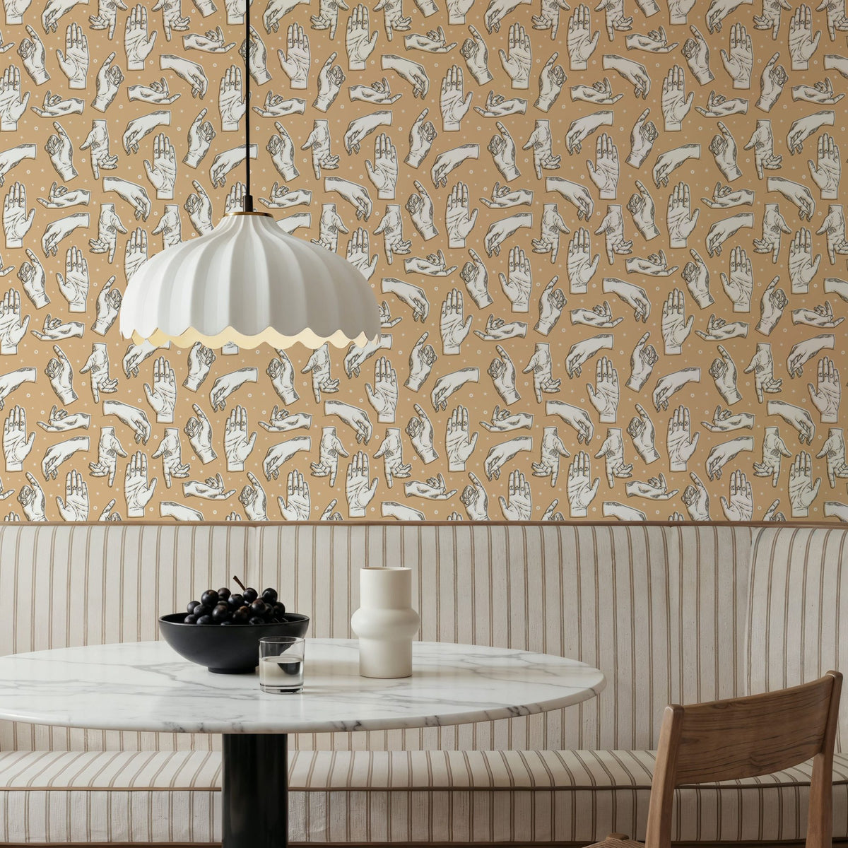 The Palm Reader Gold Mural Wallpaper - room preview 02