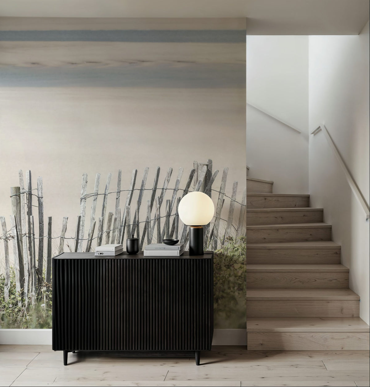 Coastal Fence I Mural Wallpaper - room preview 02