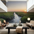 Westerheversand Sunset Panorama Mural Wallpaper - room preview 02