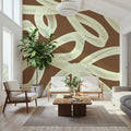 Modern Abstract `Nunc Yopie` Mural Wallpaper - room preview 02