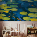 Lily Pond with Koi Mural Wallpaper - room preview 02