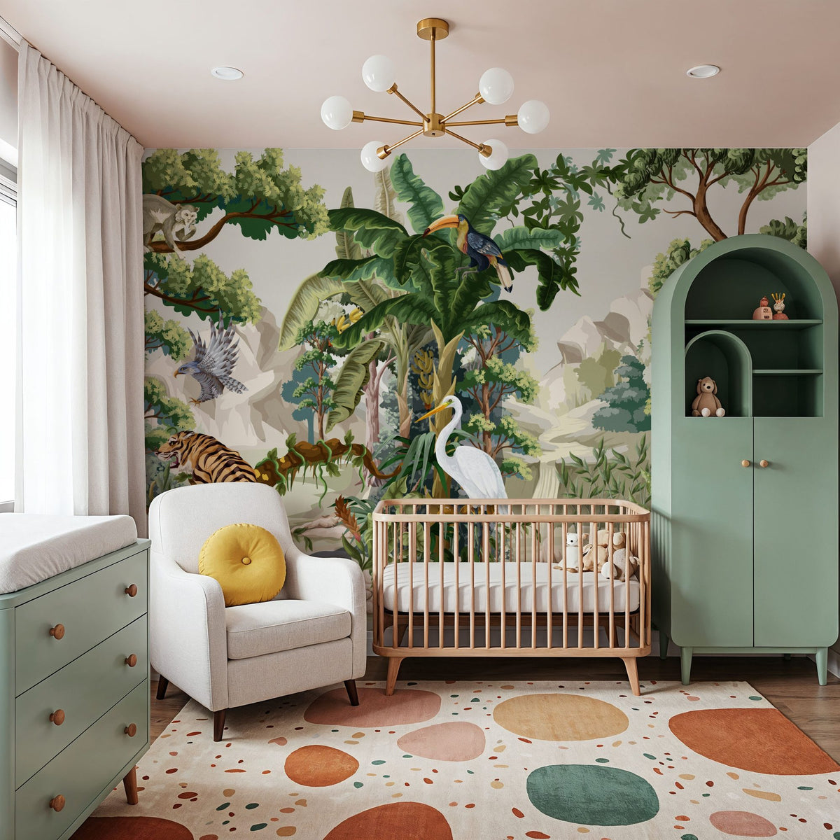 Jungle Scenery Mural Wallpaper - room preview 02