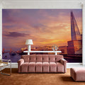 Metropolitan Sunset Orange Mural Wallpaper - room preview 02