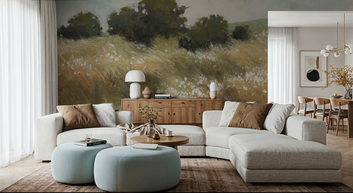 Calm Meadow Mural Wallpaper - room preview 02