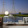 Rural Power Lines Mural Wallpaper - room preview 02