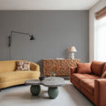 Tailor's Pin Stripe, Pewter Mural Wallpaper - room preview 02