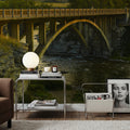 Lundbreck Falls Bridge Mural Wallpaper - room preview 02