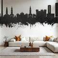 Erlangen Germany Skyline Black & White Mural Wallpaper - room preview 02