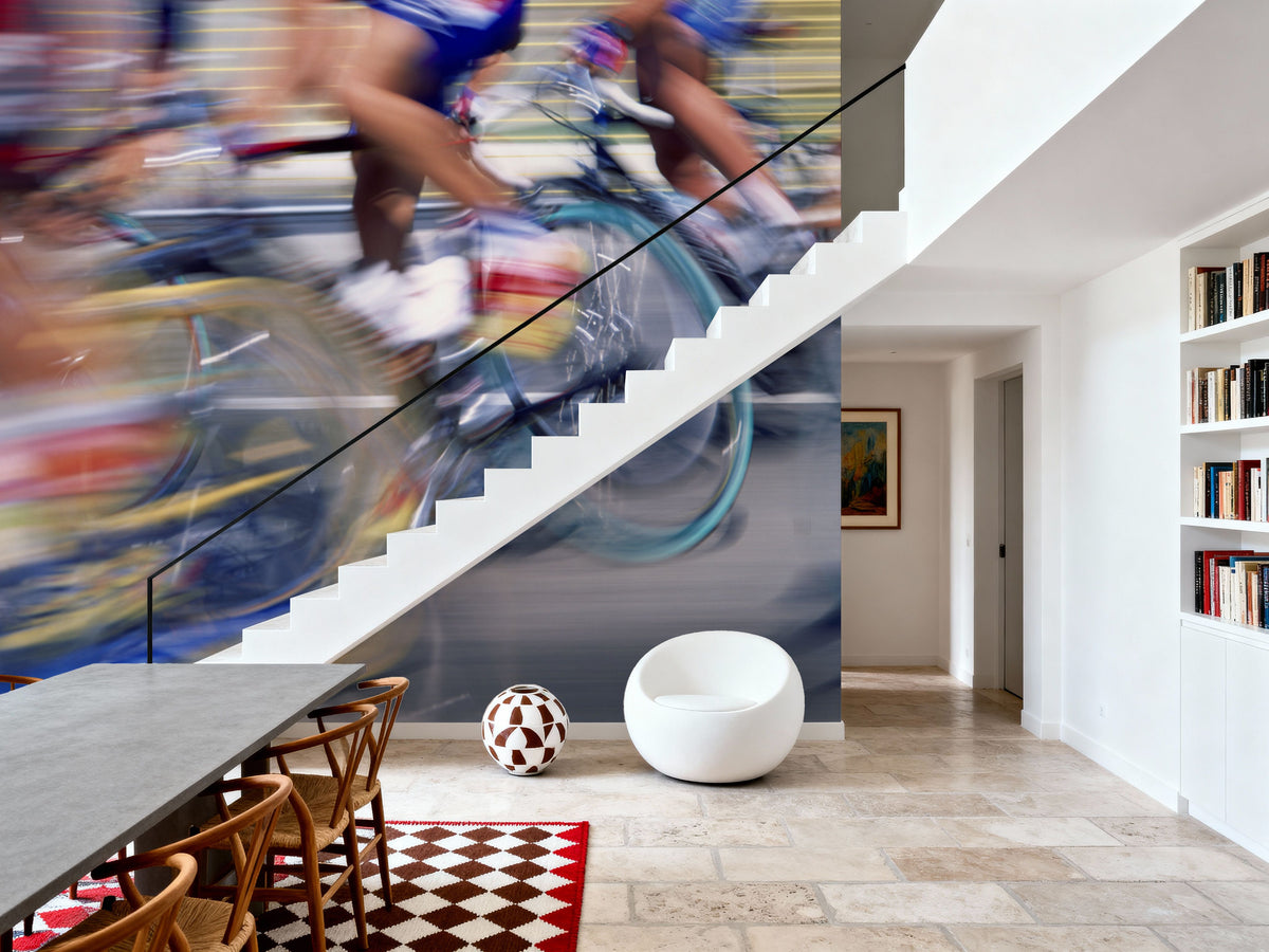Cycling Velocity Mural Wallpaper - room preview 02