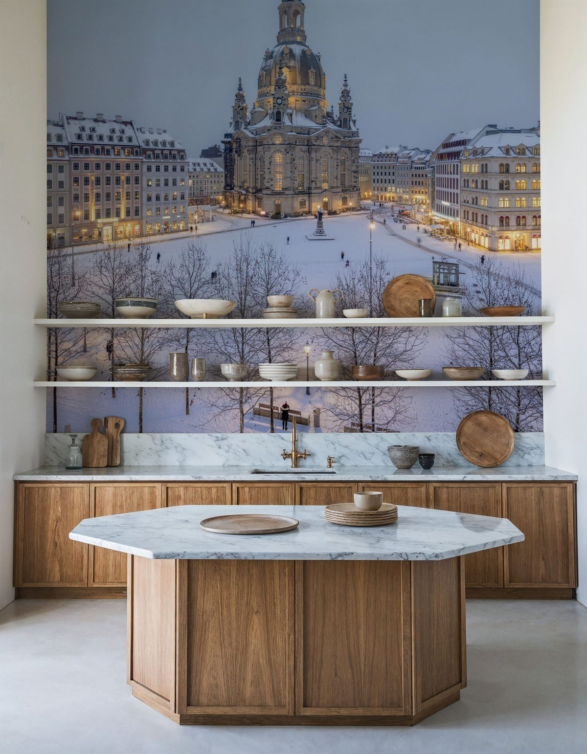 Winter Cathedral Square Mural Wallpaper - room preview 02
