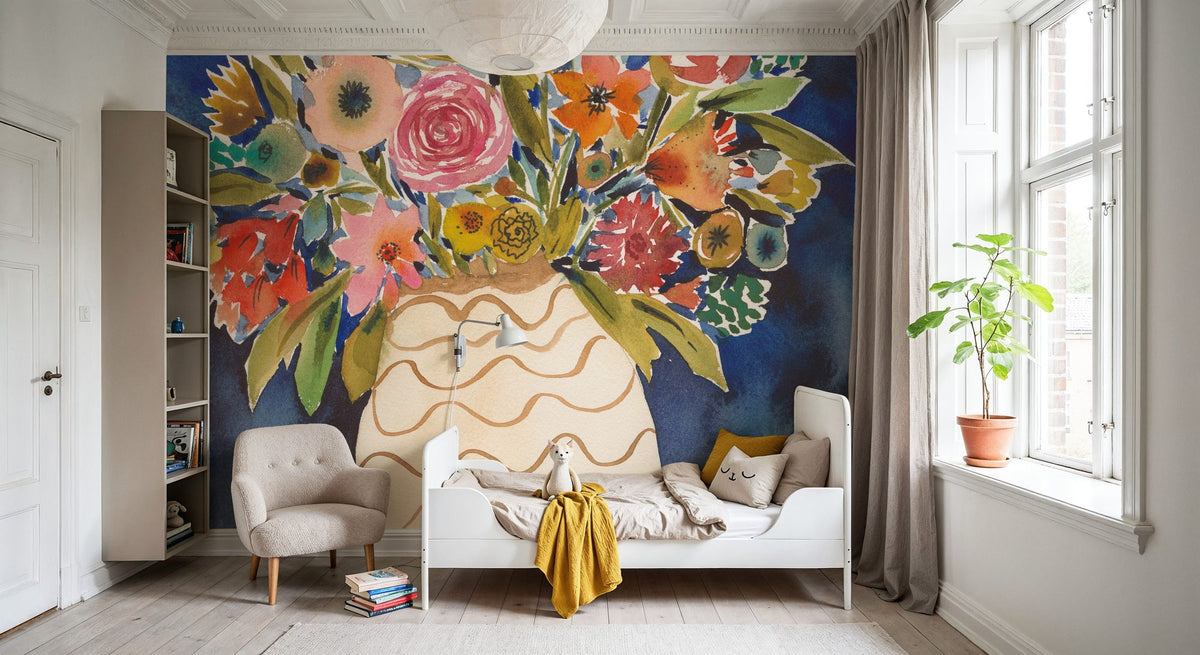Surprise Florals II Mural Wallpaper - room preview 02