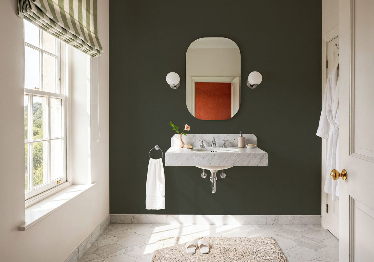 Linen Mist Murky Collection, Forest Mural Wallpaper - room preview 02