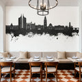 Murcia Spain Skyline Black & White Mural Wallpaper - room preview 02