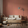 Kala Lines Orange Mural Wallpaper - room preview 02