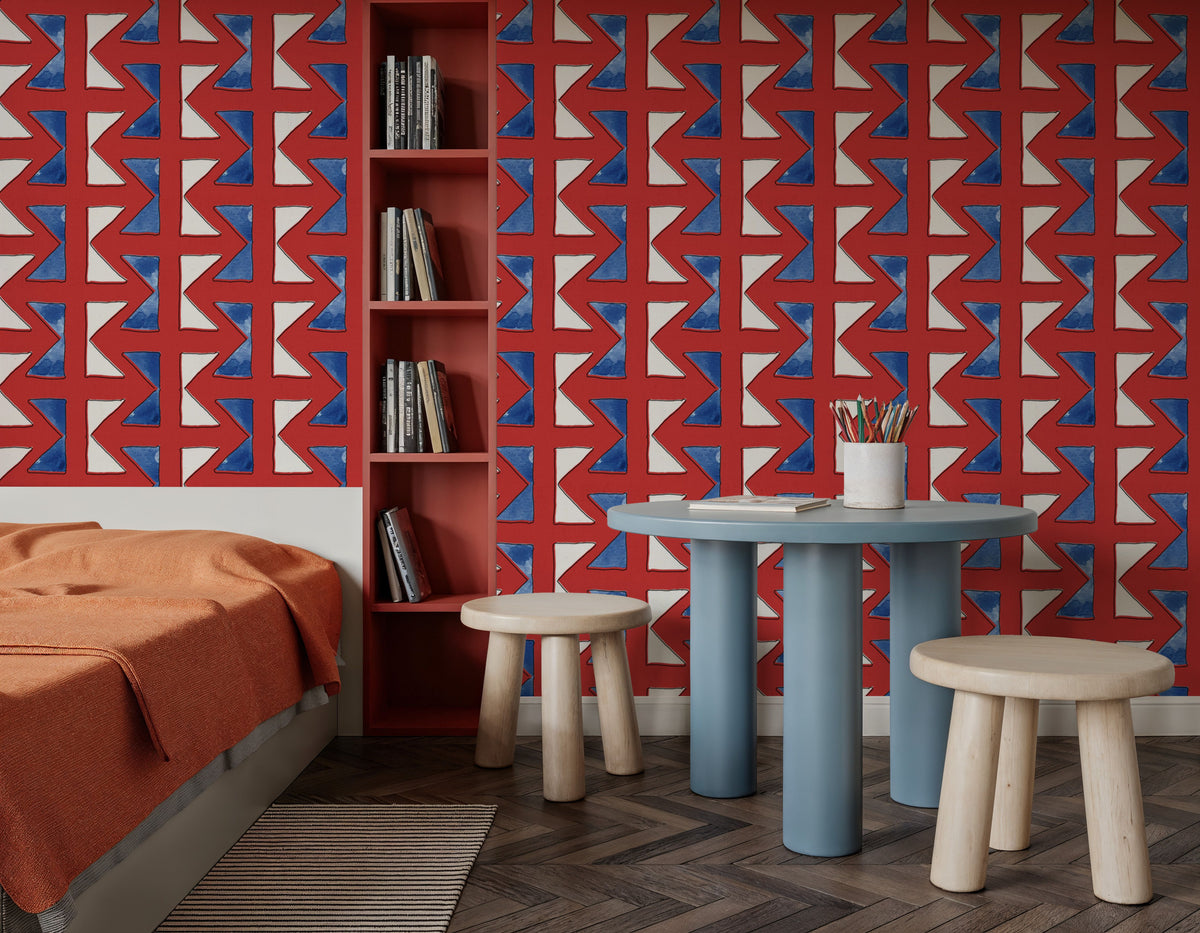Seafood Shanty Red II Mural Wallpaper - room preview 02