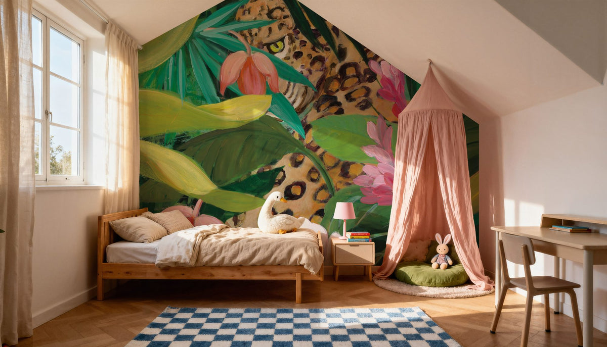 Hidden Behind the Leaves Mural Wallpaper - room preview 02
