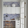 Cherry Tree Birds, Periwinkle Mural Wallpaper - room preview 02